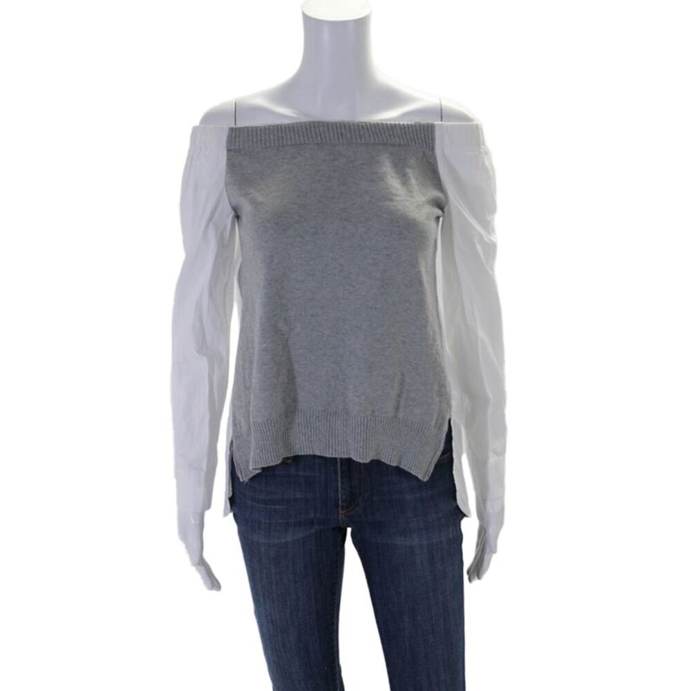 Do + Be Womens Off-The-Shoulder Patchwork Long Sl… - image 1